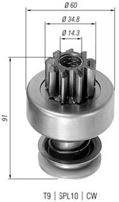 MAGNETI MARELLI Hammaspyörä, käynnistys 940113020075